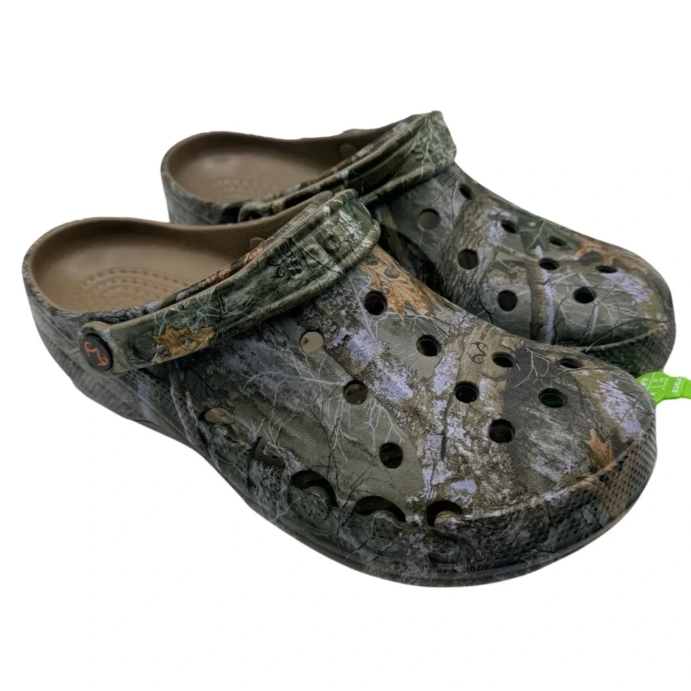 Crocs Baya Realtree APX Edge Camo Clogs Unisex M6 W8 Slip On Shoes New